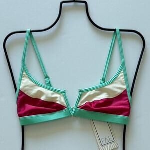 FAE Swim Gypsy V-Wire Bikini Top - Watermelon - Sz XS NWT